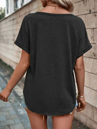 Full Size Decor Button Short Sleeve T-Shirt Plus Size 100100492662512 24 Affordable Fashion Under $100 Jerry's Apparel 