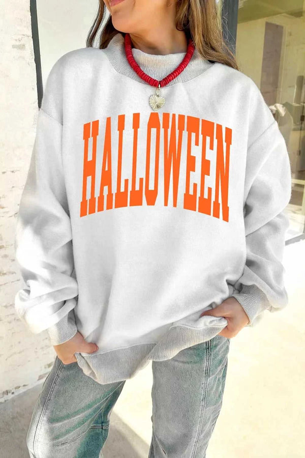 Halloween Pumpkin Face Print Mock Neck Reversible Sweatshirt 101001015658607 52 Affordable Fashion Under $100 Jerry's Apparel 