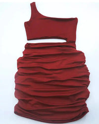 One-Shoulder Cutout Ruched Bodycon Mini Dress 101001098960768 27 Gifts for Her Jerry's Apparel 