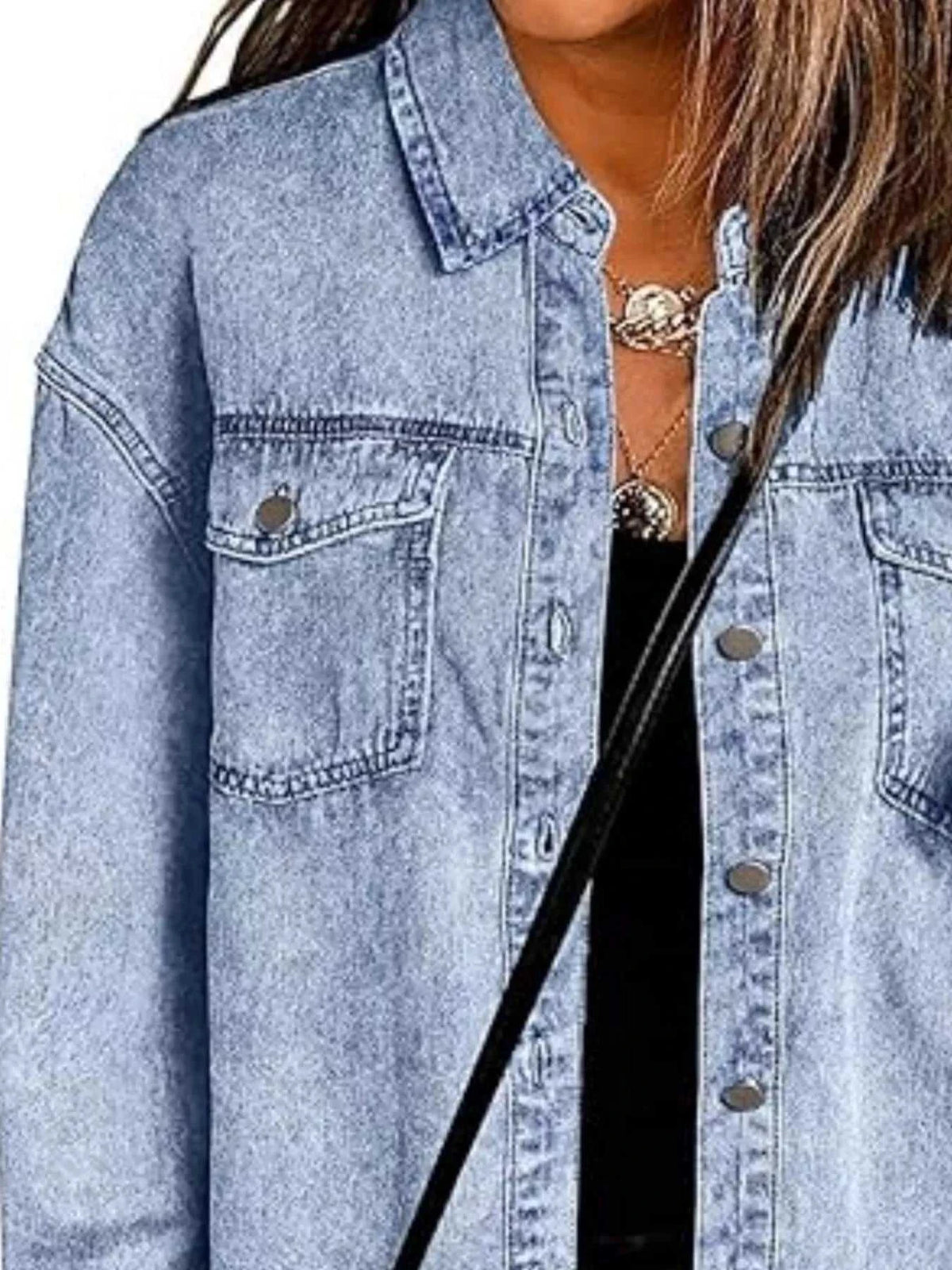 Frayed Hem Button Up Denim Jacket 101003454841681 50 Affordable Fashion Under $100 Jerry's Apparel 