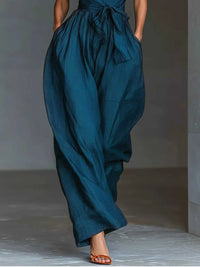 Halter Neck Wide-Leg Jumpsuit with Waist-Tie Detail 101001566820821 48 Affordable Fashion Under $100 Jerry's Apparel 