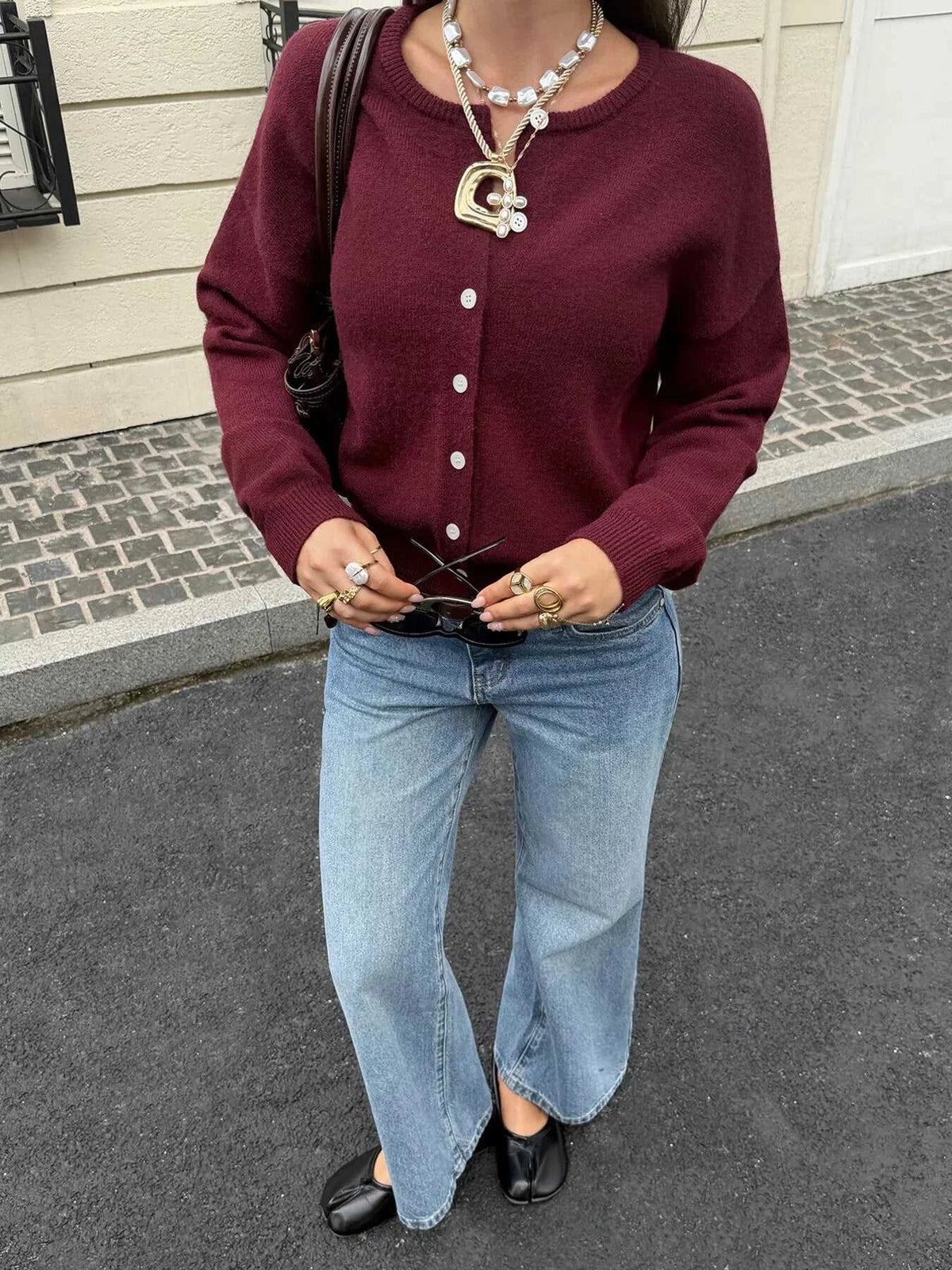 Button-Down Dropped Shoulder Cardigan 101002408612487 56 Affordable Fashion Under $100 Jerry's Apparel 