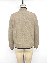 Cozy Mock Neck Sweater with Contrast Trim 100100811272855 41 Women's Sweaters and Knitwear Jerry's Apparel 