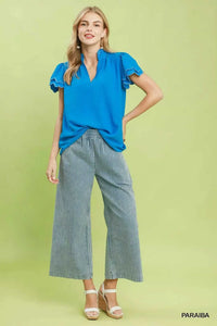 Umgee Scalloped Ruffle Sleeve Top 100100211691481 55 Affordable Fashion Under $100 Jerry's Apparel 