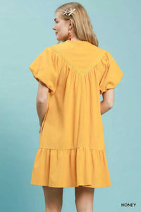 Umgee Flutter Sleeve Tassel Tie Ruffle Hem Mini Dress 100100216541175 62 Affordable Fashion Under $100 Jerry's Apparel 