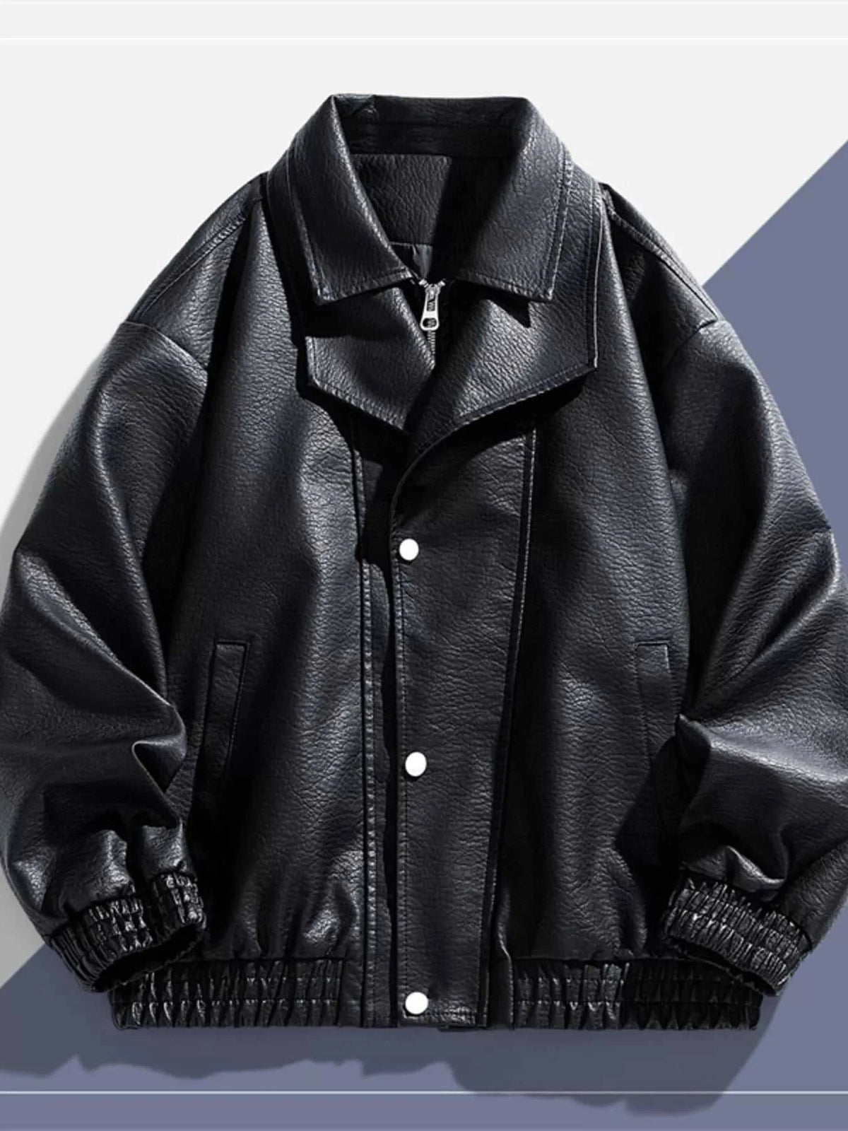Men's Plus Size Faux Leather Bomber Jacket 100400787475284 100 Fashion Forward Plus Size Clothing Jerry's Apparel 