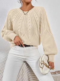 Cable Knit Long Sleeve Sweater 100100200217752 36 Affordable Fashion Under $100 Jerry's Apparel 