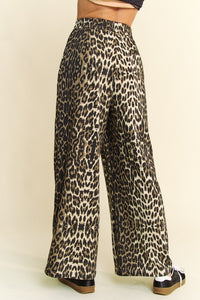 Davi & Dani Leopard Wide Leg Pants