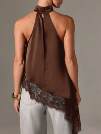 Halter Neck Lace Trim Cami 100100484379863 40 Affordable Fashion Under $100 Jerry's Apparel 