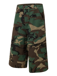 Men's Oversized Camouflage Cargo Shorts