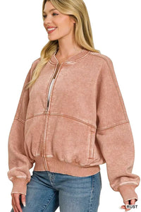 Zenana Acid Washed Fleece Jacket 100100174211806 44 Affordable Fashion Under $100 Jerry's Apparel 