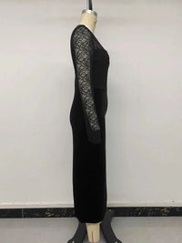 Elegant Lace and Velvet Midi Dress 100100555339596 39 Affordable Fashion Under $100 Jerry's Apparel 