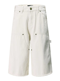 Men's Wide Leg Denim Shorts