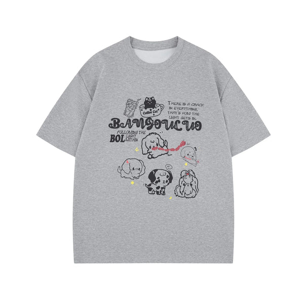 Men's Plus Size Graphic Round Neck Short Sleeve T-Shirt