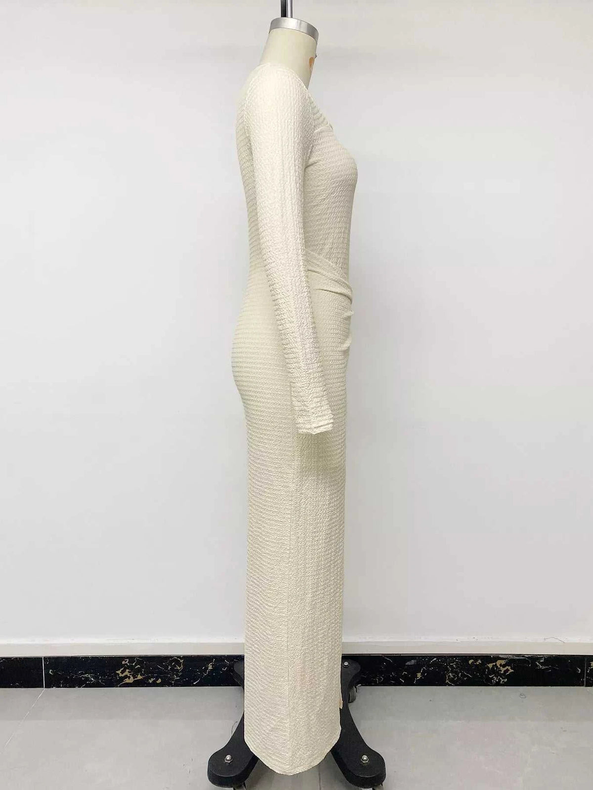 Elegant Long Sleeve Ruched Midi Dress 100100194459555 34 Affordable Fashion Under $100 Jerry's Apparel 