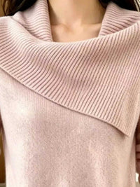 Full Size Asymmetric Ribbed Collar Sweater Plus Size 101002369014194 47 Affordable Fashion Under $100 Jerry's Apparel 