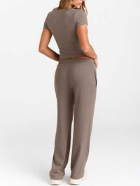 Round Neck Short Sleeve Tee and Pants Set 100100270766561 43 Affordable Fashion Under $100 Jerry's Apparel 