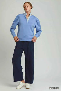 Umgee Stripe Ruffle Neck Long Sleeve Top 100100147251030 47 Affordable Fashion Under $100 Jerry's Apparel 