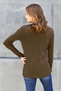 Full Size Round Neck Long Sleeve Top