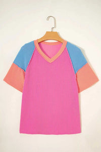 Color Block Twisted Ribbed Tee 100100151705454 27 Affordable Fashion Under $100 Jerry's Apparel 