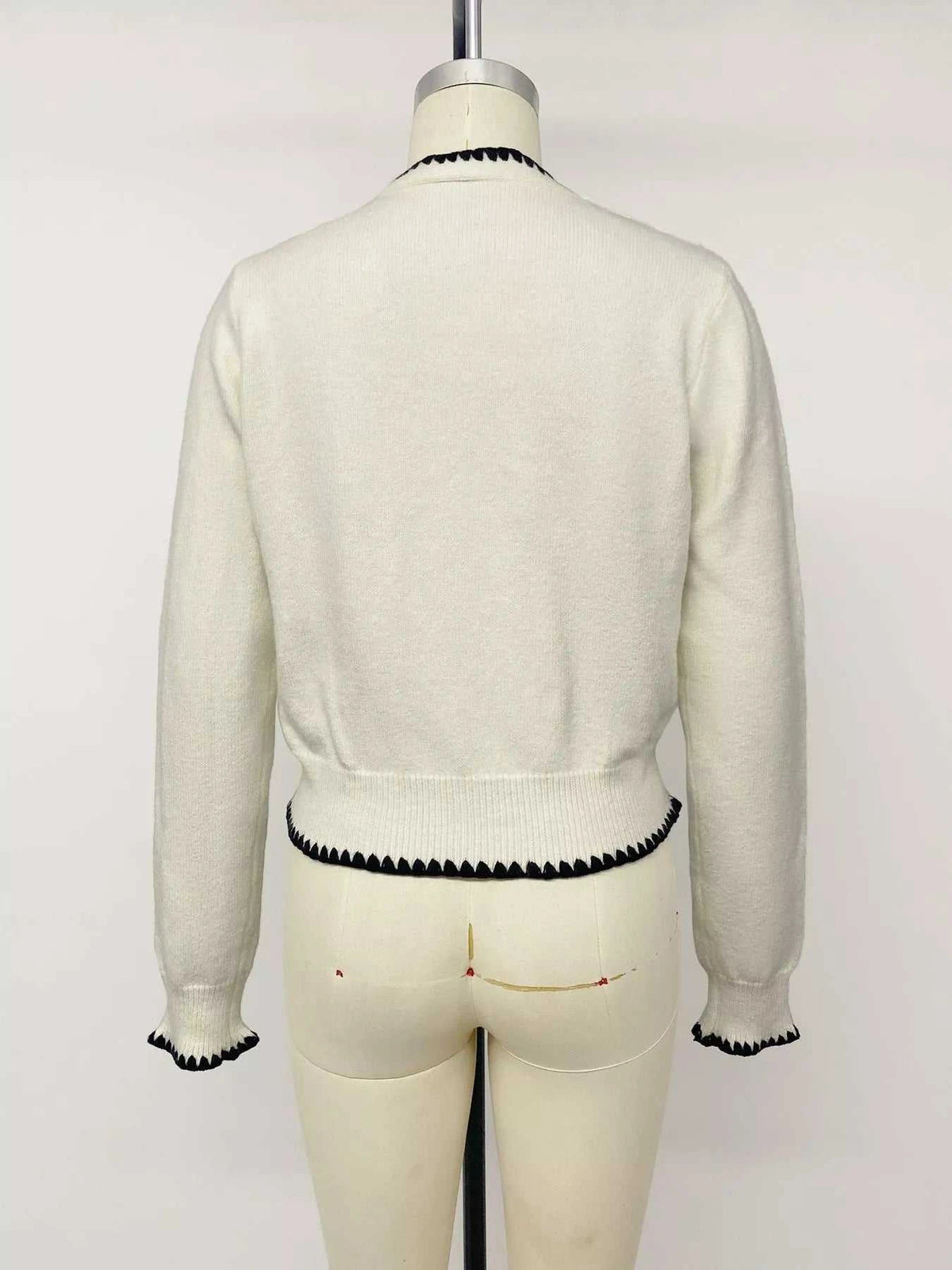 Contrast Trim V-Neck Button-Down Cardigan 101002872931400 55 Affordable Fashion Under $100 Jerry's Apparel 