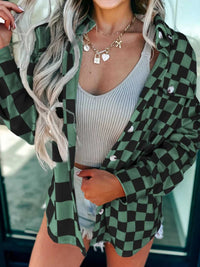Checkered Pattern Button Up Oversized Jacket 100100139895532 57 Affordable Fashion Under $100 Jerry's Apparel 