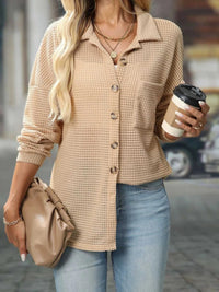 Waffle Knit Button-Down Shirt 100100280060747 40 Affordable Fashion Under $100 Jerry's Apparel 