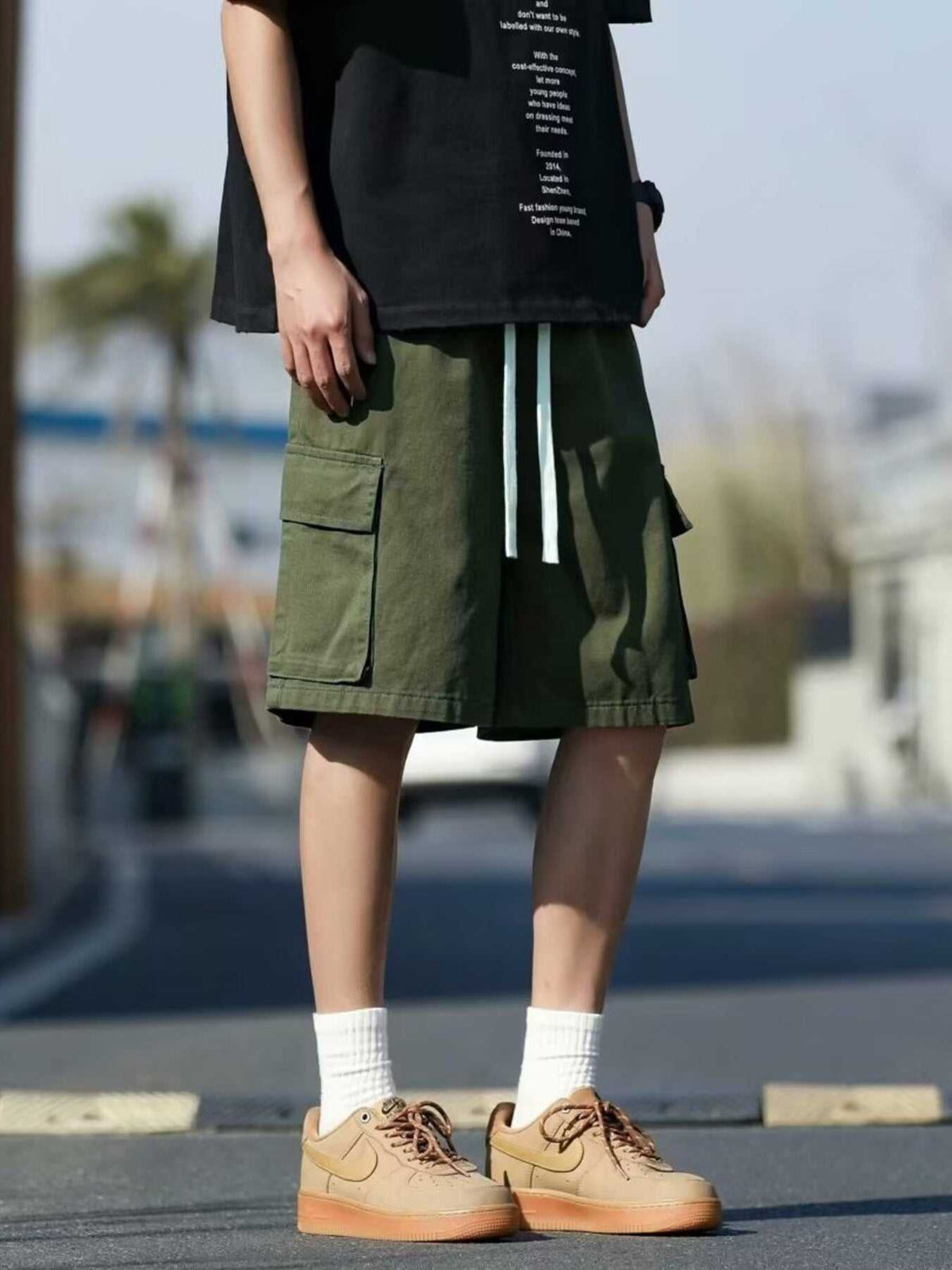 Men's Plus Size Casual Cargo Shorts with Drawstring 100400531563959 21 Affordable Fashion Under $100 Jerry's Apparel 