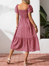 Floral Print Smocked Ruffle Sleeves Dress 100100039252836 42 Affordable Fashion Under $100 Jerry's Apparel 