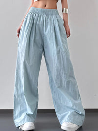 Wide Leg Elastic Waist Pants