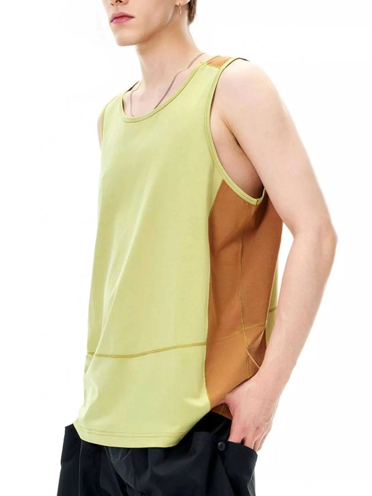 Men's Color Block Round Neck Tank 100400253160101 76 Affordable Fashion Under $100 Jerry's Apparel 