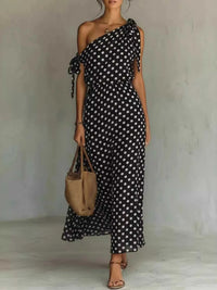 Full Size Polka Dot One-Shoulder Maxi Dress Plus Size 100100509770810 26 Gifts for Her Jerry's Apparel 