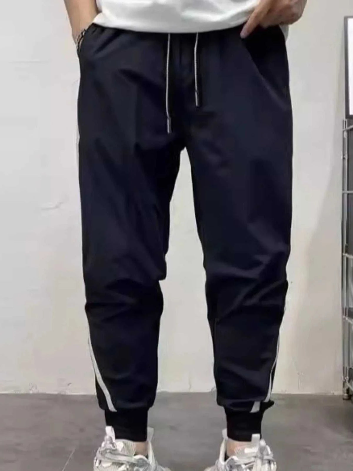 Men's Plus Size Drawstring Contrast Joggers 100400039865595 41 Affordable Fashion Under $100 Jerry's Apparel 