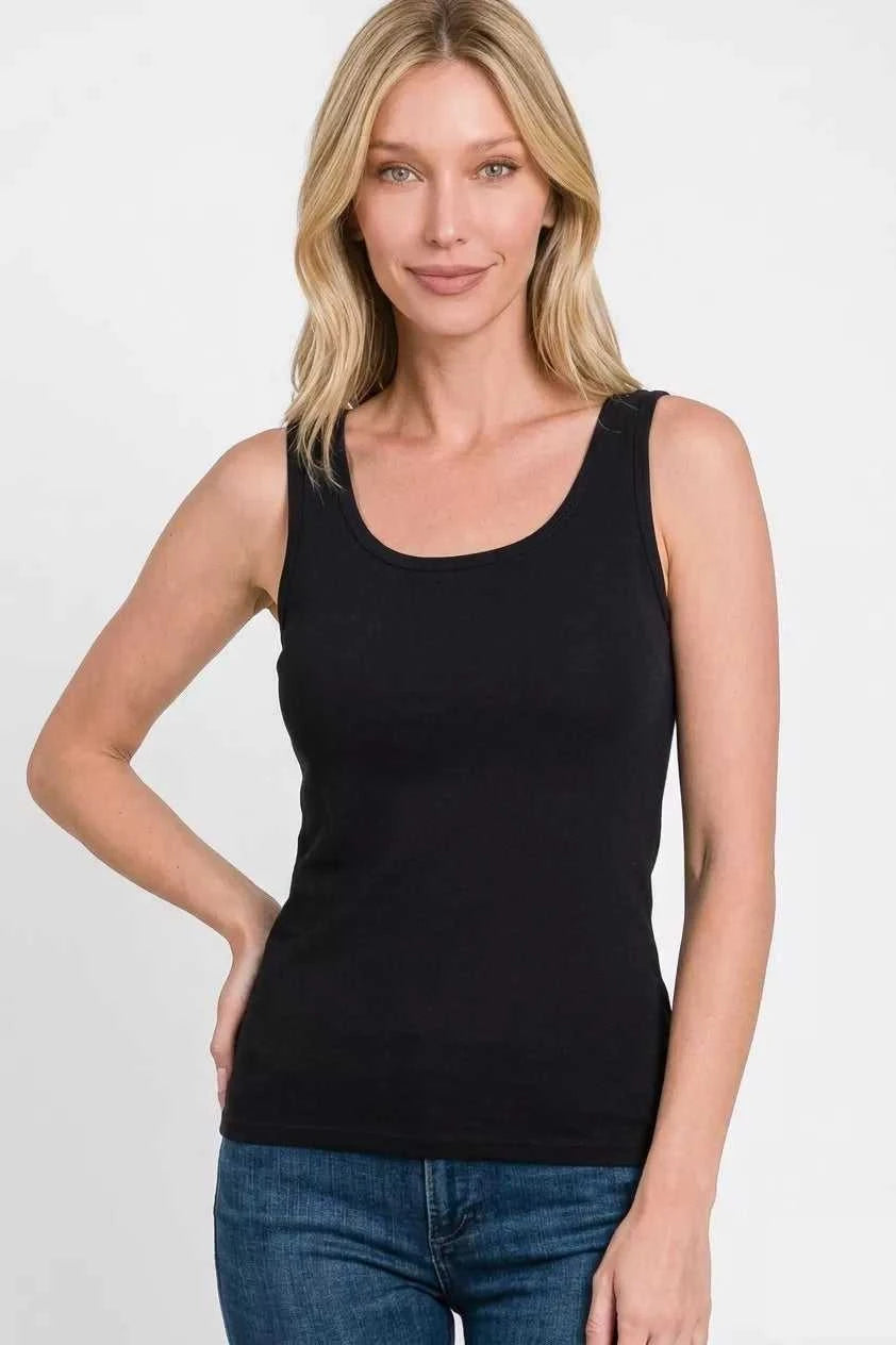 Zenana Essential Solid Basic Scoop Neck Tank Top 100100814931090 18 Affordable Fashion Under $100 Jerry's Apparel 