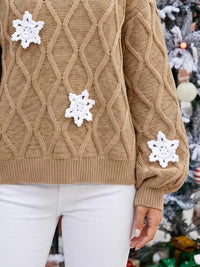 Snowflake Textured V-Neck Sweater 101002212171336 40 Affordable Fashion Under $100 Jerry's Apparel 