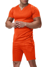 Men's Full Size V-Neck Short Sleeve T-Shirt and Shorts Set Plus Size 100400710859816 35 Affordable Fashion Under $100 Jerry's Apparel 