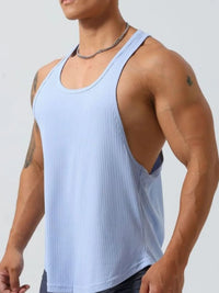Men's Plus Size Round Neck Wide Strap Tank