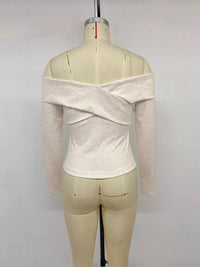 Crisscross Off-Shoulder Long Sleeve Top 100100674468098 36 Affordable Fashion Under $100 Jerry's Apparel 