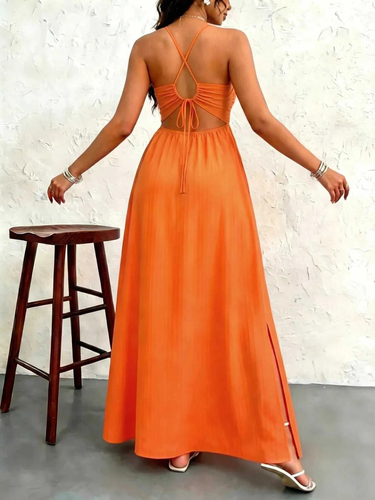 Cutout Front Slit Maxi Dress 100100093025501 39 Affordable Fashion Under $100 Jerry's Apparel 