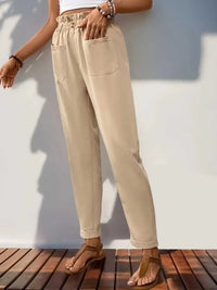 Perfee Frill High Waist Pants with Pockets 100100096091990 29 Affordable Fashion Under $100 Jerry's Apparel 