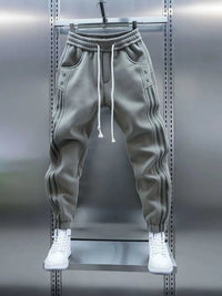 Men's Plus Size Drawstring Striped Joggers with Pockets 100400022808175 44 Affordable Fashion Under $100 Jerry's Apparel 