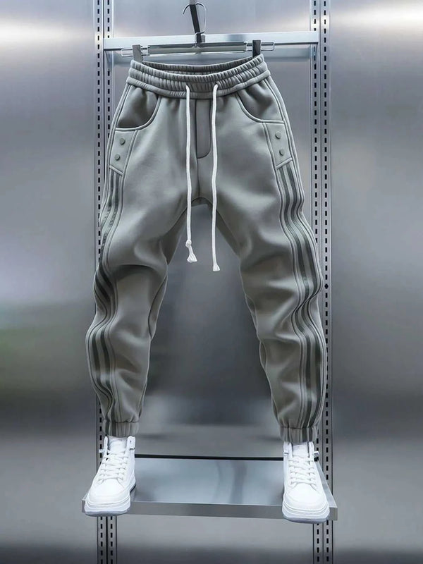 Men's Plus Size Drawstring Striped Joggers with Pockets 100400022808175 44 Affordable Fashion Under $100 Jerry's Apparel 