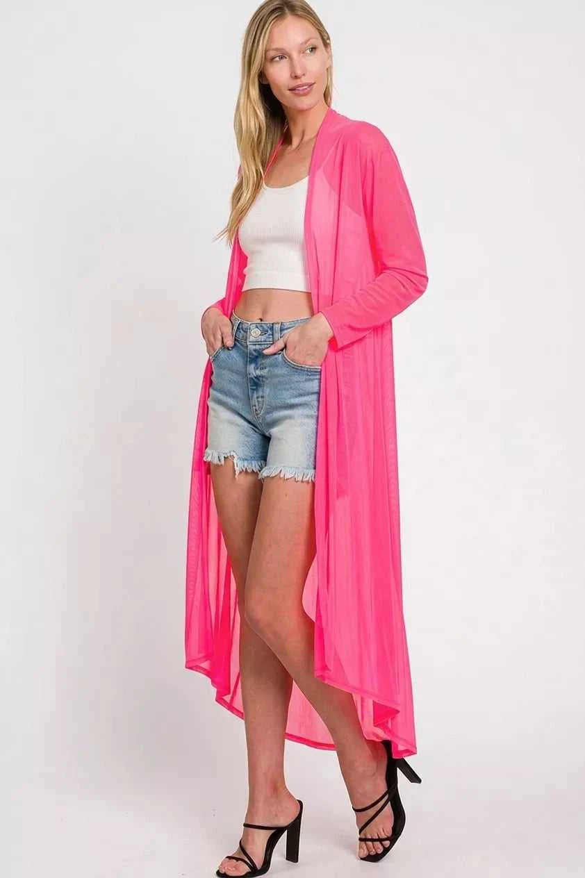 Zenana Mesh Open Front Cardigan 100100778001128 22 Affordable Fashion Under $100 Jerry's Apparel 