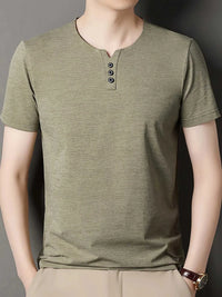 Men's Decor Button Short Sleeve T-Shirt 100400481596480 27 Affordable Fashion Under $100 Jerry's Apparel 
