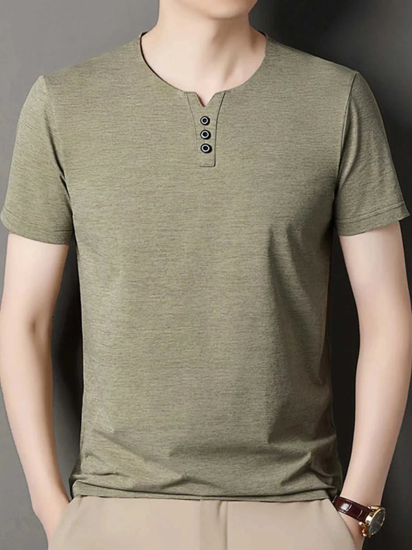 Men's Decor Button Short Sleeve T-Shirt 100400481596480 27 Affordable Fashion Under $100 Jerry's Apparel 
