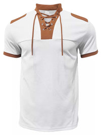 Men's Full Size Lace-Up Neckline Short Sleeve T-Shirt Plus Size 100400842767999 25 Affordable Fashion Under $100 Jerry's Apparel 