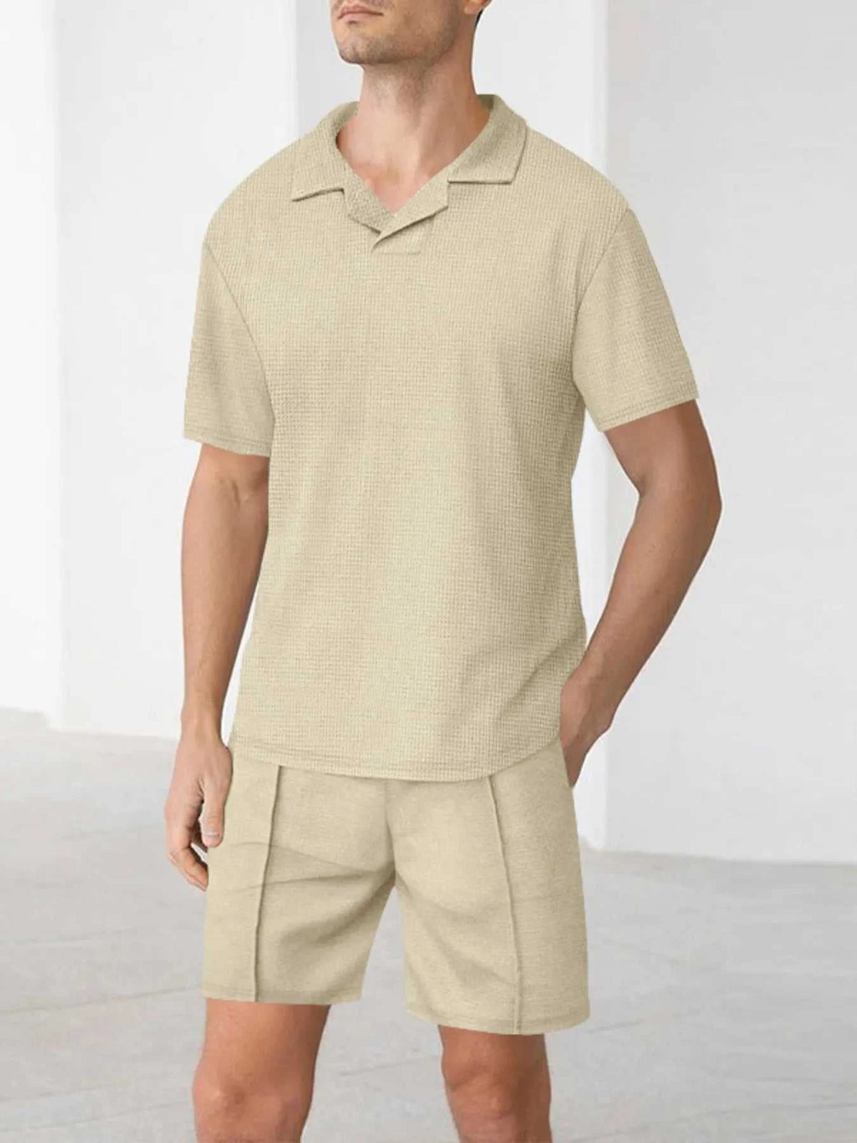 Men's Full Size Short Sleeve Top and Shorts Matching Set Plus Size 100400785786313 42 Affordable Fashion Under $100 Jerry's Apparel 