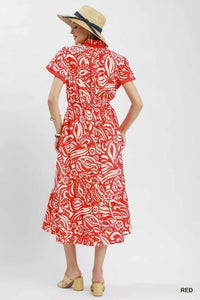 Umgee Paisley Print Midi Dress with Side Pockets 100100431721406 62 Affordable Fashion Under $100 Jerry's Apparel 