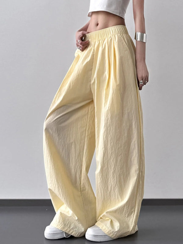 Wide Leg Elastic Waist Pants