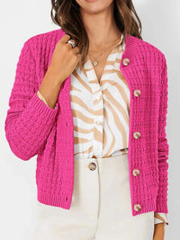 Textured Knit Button-Front Cardigan 100100626365347 44 Affordable Fashion Under $100 Jerry's Apparel 